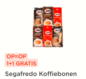 Segafredo Koffiebonen 1+1 gratis bij de Plus
