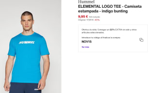 Camiseta de Hombre Hummel ELEMENTAL LOGO TEE por 7.76€