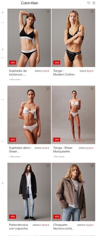 Hasta -50% Rebajas en Calvin klein.
