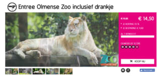 Ticket Olmense Zoo inclusief drankje voor €14,50