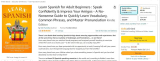 Free - Learn Spanish for Adult Beginners (Kindle Edition)