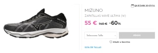 Zapatillas de running Mujer Mizuno Wave Ultima 14 por 55€