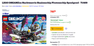 Lego Dreamzzz Nachtmerrie Haaienschip voor €79,99 bij Bol