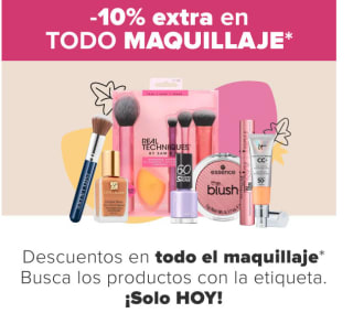 -10% en maquillajes solamente hoy