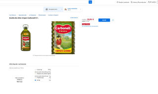 Aceite de oliva virgen Carbonell 5 Litros por solo 20,95€