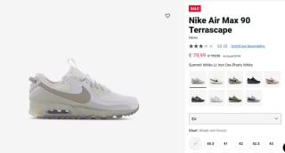 Nike Air Max 90 Terrascape voor €79,99 bij Footlocker