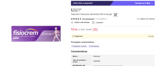 Fisiocrem Fisiocrem Gel Active 200 ml de gel por 13,59€