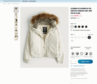 Cazadora Mujer tipo aviador HOLLISTER a solo 48,99€