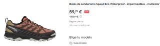 Zapatillas Merrell Speed Eco WaterProof por 59.99€