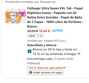 42 rollos Colhogar Ultra Suave XXL por 14,59€