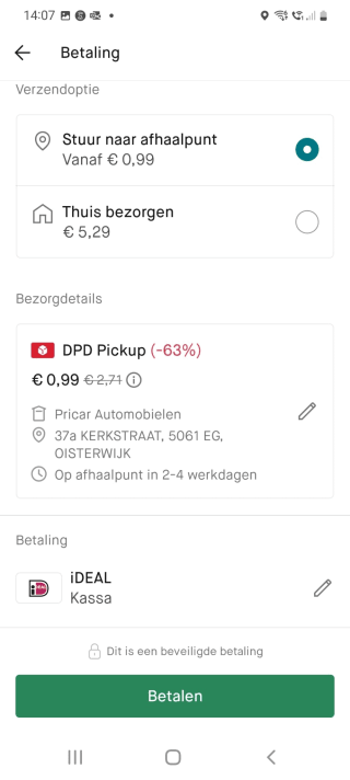 Voor maar €0,99 via DPD pakketjes van Vinted verzenden