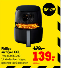 Philips Airfryer Premium Series - HD9650/90 - 7,2 liter (XXL) voor €168,19 bij de Makro