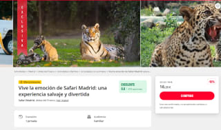 Entradas al Safari Madrid desde solo 16,20€