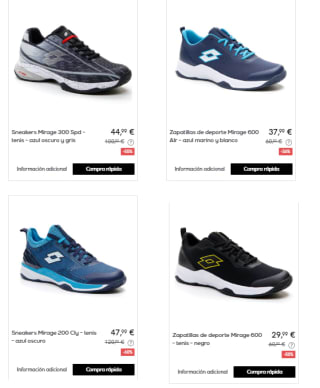 Recopilacion de Zapatillas de Padel y Tenis Lotto con Hasta 60% de Descuento en Privalia