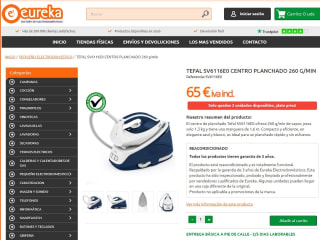 Tefal® Estación de planchado a vapor 2200 W por 65€