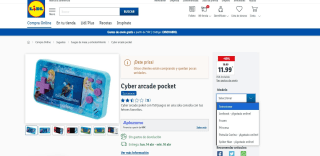 Cyber arcade poket con 150 juegos en una sola consola con tus héroes favoritos. por 11.99€