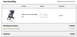 Happy One HO 01 inklapbare kinderwagen voor €99 bij Kruidvat