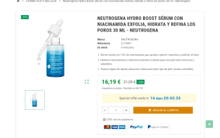 Neutrogena Hydro Boost sérum niacinamida 30 ml por 16,19€