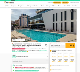 Escapada a Gandia Valencia Dos noches en Hotel Senator Gandía 4* con desayuno desde 59€ con Traventia