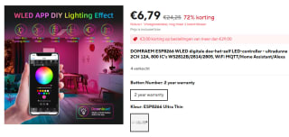 DOMRAEM ESP8266 WLED digitale doe-het-zelf LED-controller voor €6,79 bij Aliexpress