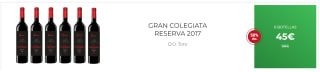 6 Botellas de Gran Colegiata Reserva 2017 por 35€