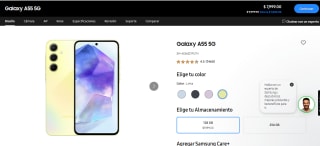 Samsung Galaxy A55 5G 128 GB + Galaxy Fit3 por $5,507 con cupón