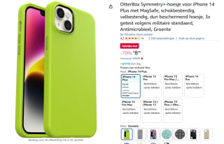 Otterbox Symmetry MagSafe iPhone 14 Plus hoesje lime voor €8,49 bij Amazon
