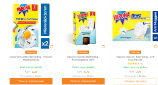 20% korting op alles van Vapona bij blokker