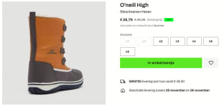 O'neill High Skischoenen voor €28,79 bij Sprinter