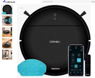 Aspirador Conga 999 Origin X-Treme Robot mrca Cecotec por 82,55€ (70,55€ nuevo usuario)