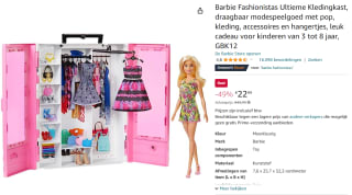 Barbie Fashionistas Ultieme kledingkast met pop voor €22,99 bij Amazon