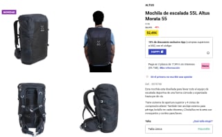Mochila Escalada Altus Morata 55 L por 52,49€