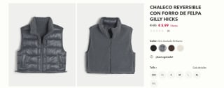 Hollister Chaleco reversible con forro de felpa Gilly Hicks por 5,99€