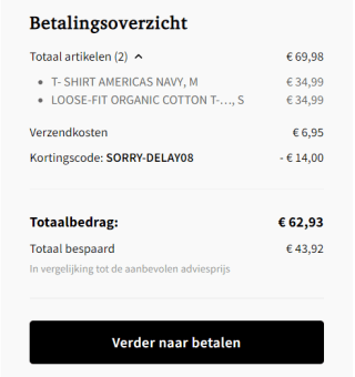 Otrium korting code voor 20% extra korting op heel veel items voor €34,99