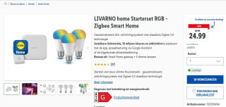 LIVARNO home Starterset RGB - Zigbee Smart Home voor €24,99 bij de Lidl