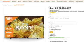 Sony Bravia XR-98X90L - 98 inch - 4K Full Array LED - 2023 voor €4.999 bij Expert
