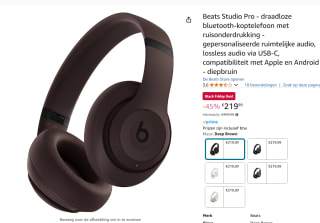 Beats Studio Pro Wireless-koptelefoon – Diepbruin voor €219,99 bij Amazon