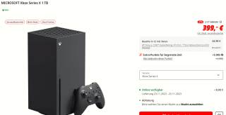 Xbox Series X Console voor €399 bij de Mediamarkt in Duitsland