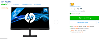 HP V22i G5 21.5" monitor voor €89 bij Coolblue