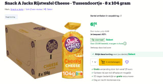 8-Pack Snack A Jacks Kaas Rijstwafels 104gr voor €6,01 bij Bol.com