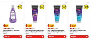 1+2 gratis Guhl en John Frieda bij Kruidvat