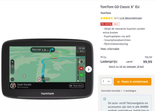 TomTom Go Classic 6 Europa voor €99,99 bij ANWB