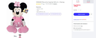 MINNIE Peluche Geante 120 cm - Disney à 141,52€