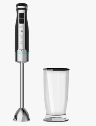 Batidora de Mano PowerGear 1500 XL. 1500 W, 21 Velocidades + Turbo, + vaso con tapa marca Cecotec por 19,90€ (11,94€ nuevo usuario)