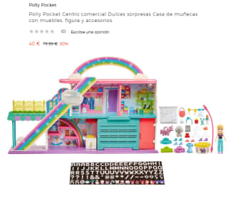 Polly Pocket Centro comercial Dulces sorpresas Casa de muñecas con muebles, figura y accesorios por 40€