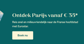 Eurostar Amsterdam/Rotterdam naar Parijs voor €35