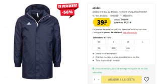 Chaqueton para Hombre adidas Entrada 22 por 39.99€