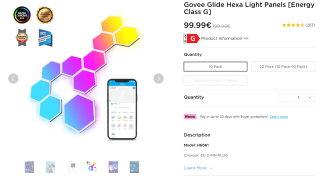 10-pack Govee Glide Hexa Light Panels voor €99,99 bij Govee