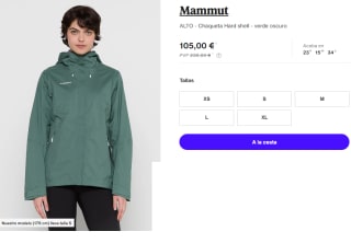 Chaqueta Hard Shell para Mujer Mammut ALTO por 105€