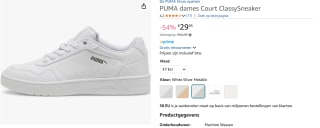 Puma Court Classy Lage sneakers voor €29,95 bij Amazon